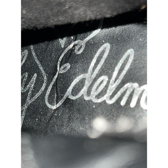 LIBBY EDELMAN Sz 7.5 Boho Embroidered Black Boots Festive Tall Flower Child Y2K - Picture 6 of 7